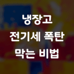 냉장고 문 열림으로 인한 전기세 폭탄을 막는 비법