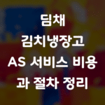 딤채 김치냉장고 AS 서비스 비용과 절차 정리