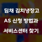 딤채 김치냉장고 AS 신청 방법과 서비스센터 찾기